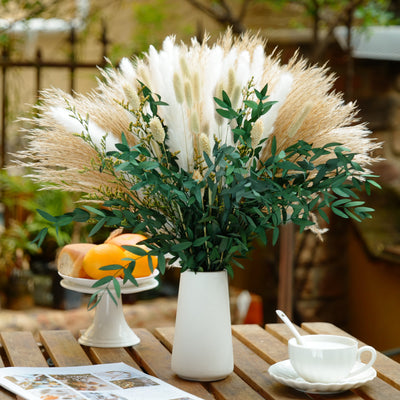 Ada  – Großer Strauß Trockenblumen  | Dekoration in grün, beige, draußen und drinnen
