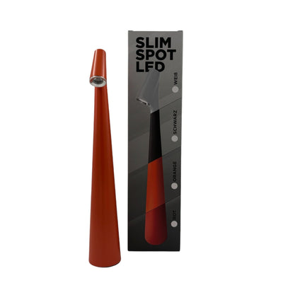 Africa-Lampe Vibia Slimspot_Tischleuchte_dimmbar_LED_mit_Akku_orange