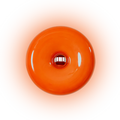 Ikea Varmblixt Replika Donut Lampe Glas Orange Uwe-design 